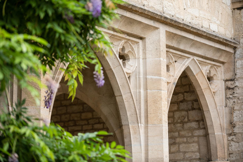 Four Colleges Arch with Wisteria