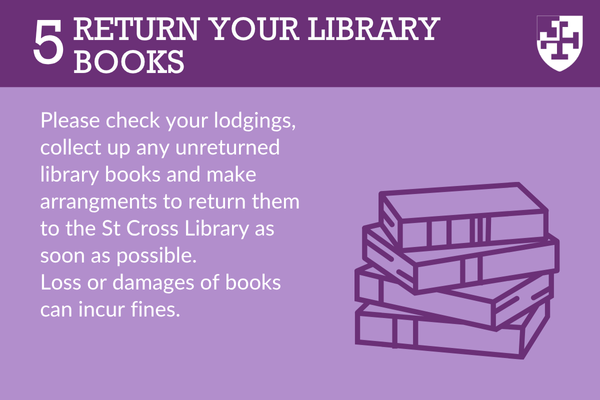 5 library books